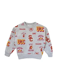 Gameday Couture Big Girls Gray Usc Trojans Always on Repeat Pullover Sweatshirt