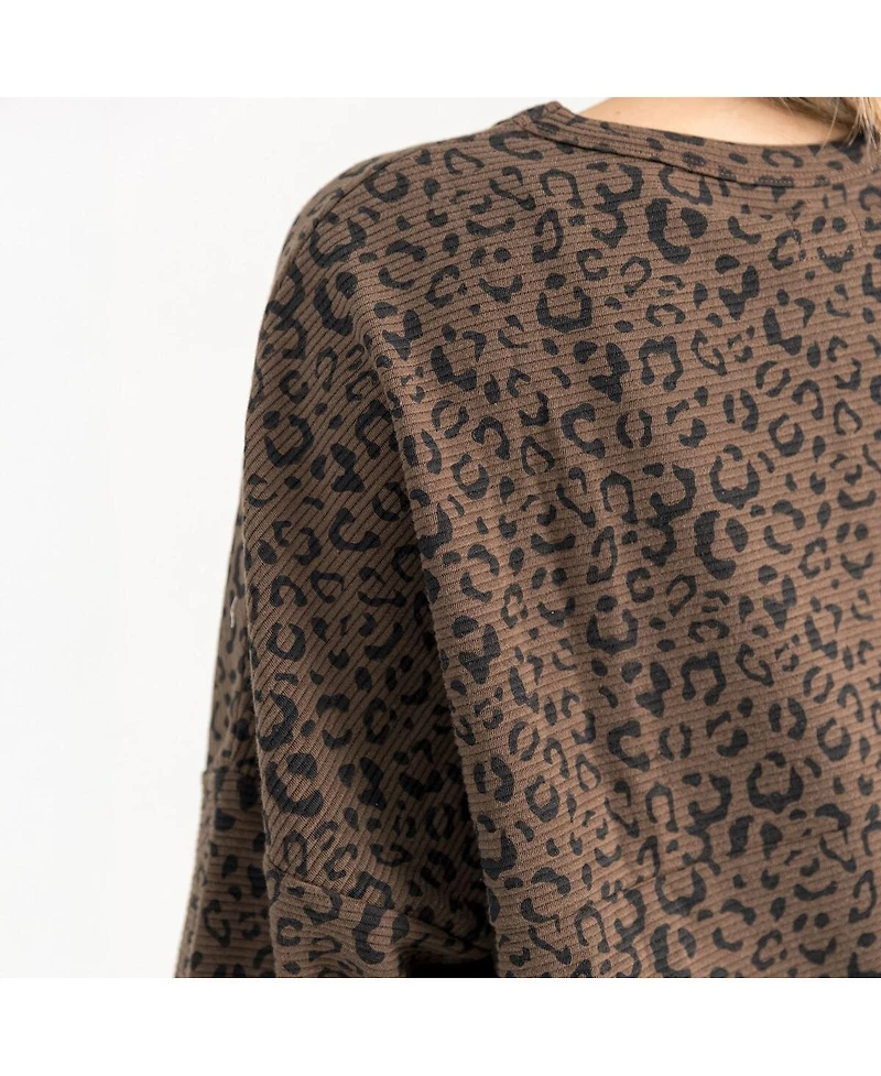 Gameday Couture Women's Brown Florida State Seminoles Leopard Oversized Sweatshirt