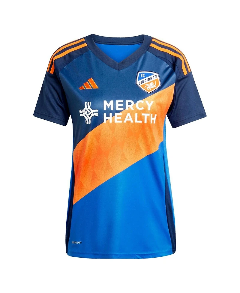 Adidas Women's Miles Robinson Blue Fc Cincinnati 2025 Orange and Legacy Kit Replica Player Jersey