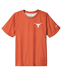 Columbia Big Boys and Girls Texas Orange Longhorns Terminal Tackle Omni-Shade T-Shirt