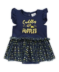 ZooZatz Baby Girls Navy Michigan Wolverines Onesie Dress