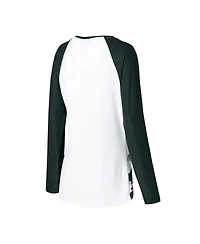 Concepts Sport Women's 2-Piece Hunter Green Michigan State Spartans Tinsel Ugly Sweater Long Sleeve Top and Pants Sleep Set