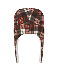 New Era Brown Cleveland Browns Sideline Plaid Sherpa Trapper Hat