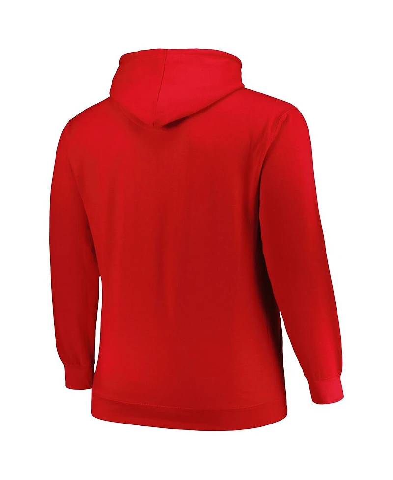 Mitchell & Ness Men's Red Chicago Bulls Hardwood Classics Big Tall Pullover Hoodie