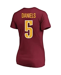 Fanatics Women's Jayden Daniels Burgundy Washington Commanders Plus Name Number T-Shirt
