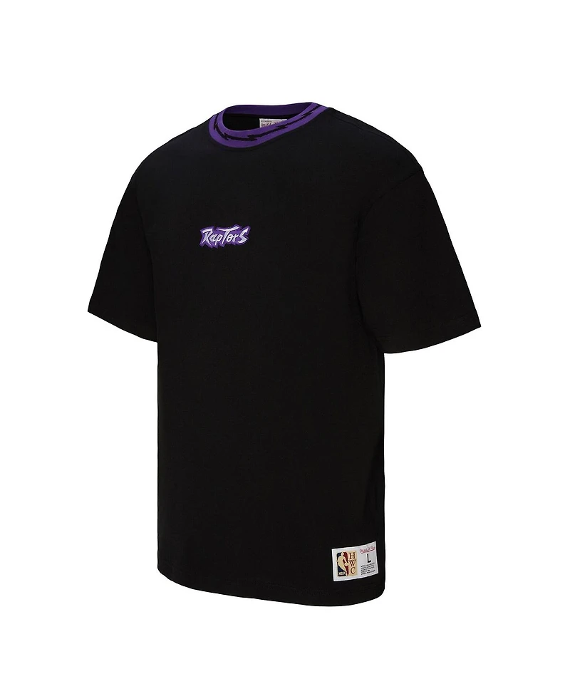 Mitchell & Ness Men's and Women's Black Toronto Raptors Playmaker Logo T-Shirt