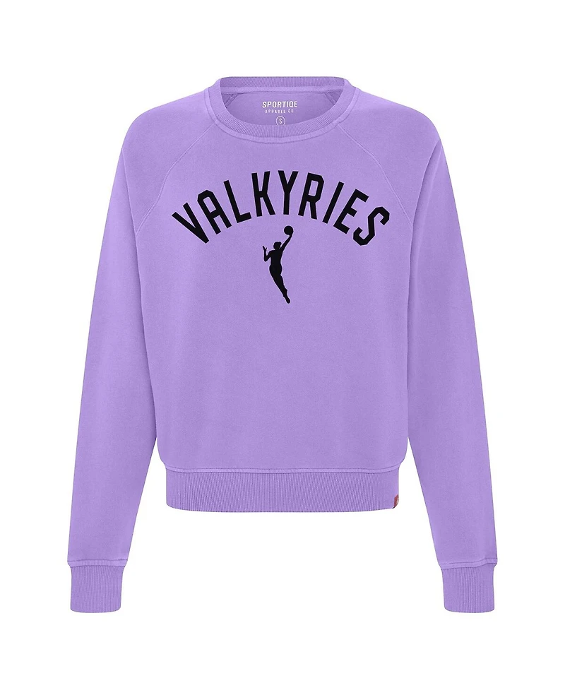 Sportiqe Women's Violet Golden State Valkyries Ashlyn Raglan Sweatshirt