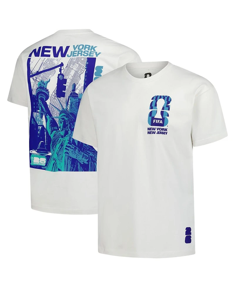 Outerstuff Men's Cream 2026 Fifa World Cup New York Host City Local Oversized T-Shirt