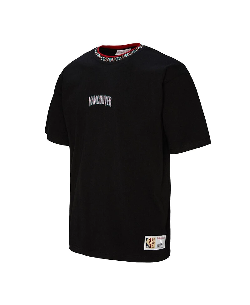 Mitchell & Ness Men's and Women's Black Vancouver Grizzlies Playmaker Logo T-Shirt
