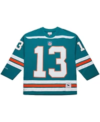 Mitchell & Ness Men's Dan Marino Aqua Miami Dolphins Maxxed Out Fashion Hockey Jersey