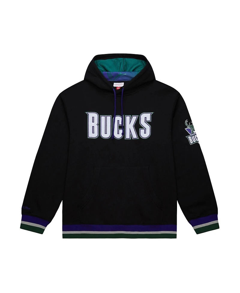 Mitchell & Ness Men's and Women's Black Milwaukee Bucks Heavyweight Hoodie