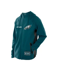 New Era Men's Midnight Green Philadelphia Eagles Combine Authentic Raglan Scuba Full-Zip Hoodie