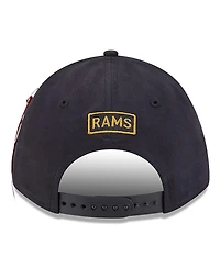 New Era x Alpha Industries Men's Black Los Angeles Rams A-Frame 9FORTY Adjustable Hat