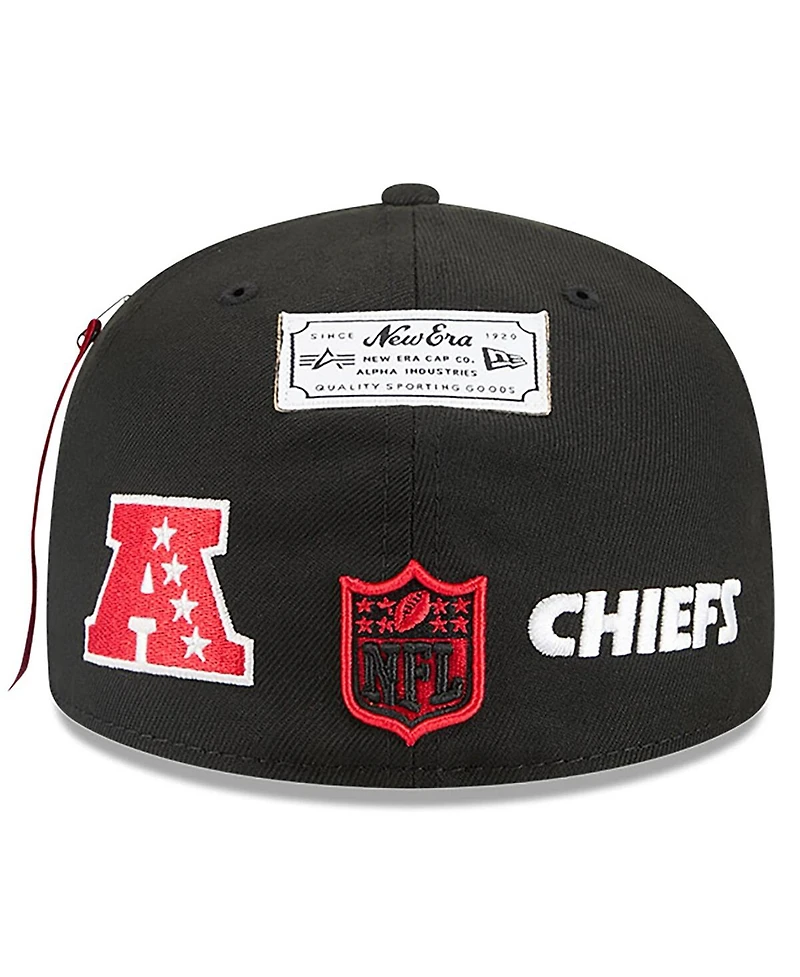 New Era x Alpha Industries Men's Black Kansas City Chiefs 59FIFTY Fitted Hat