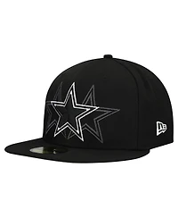 New Era Men's Black Dallas Cowboys Tri-Hit 59FIFTY Fitted Hat