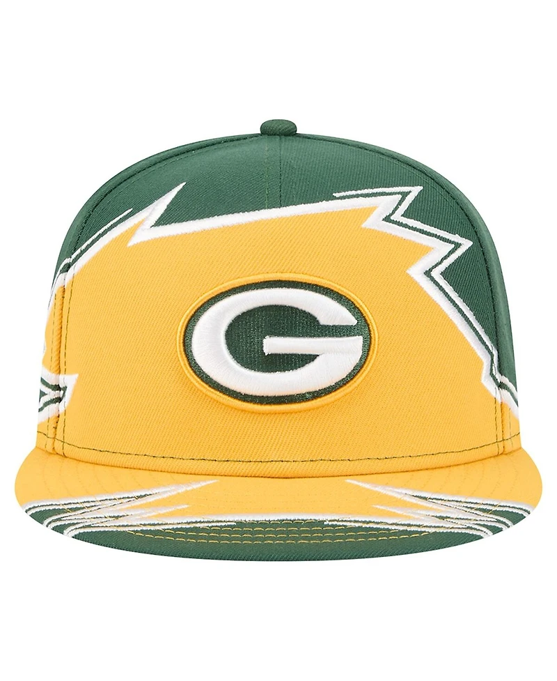 New Era Men's Green/Gold Green Bay Packers Break 59FIFTY Fitted Hat