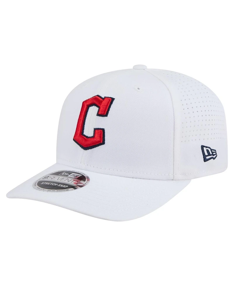 New Era Men's White Cleveland Guardians Coolera 9SEVENTY Adjustable Hat