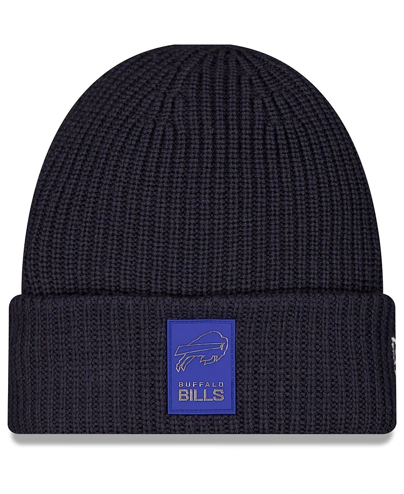 New Era Men's Charcoal Buffalo Bills 2025 Sideline Cold Weather Cuffed Knit Hat