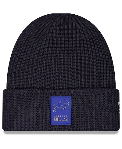 New Era Men's Charcoal Buffalo Bills 2025 Sideline Cold Weather Cuffed Knit Hat