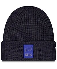 New Era Men's Charcoal Buffalo Bills 2025 Sideline Cold Weather Cuffed Knit Hat