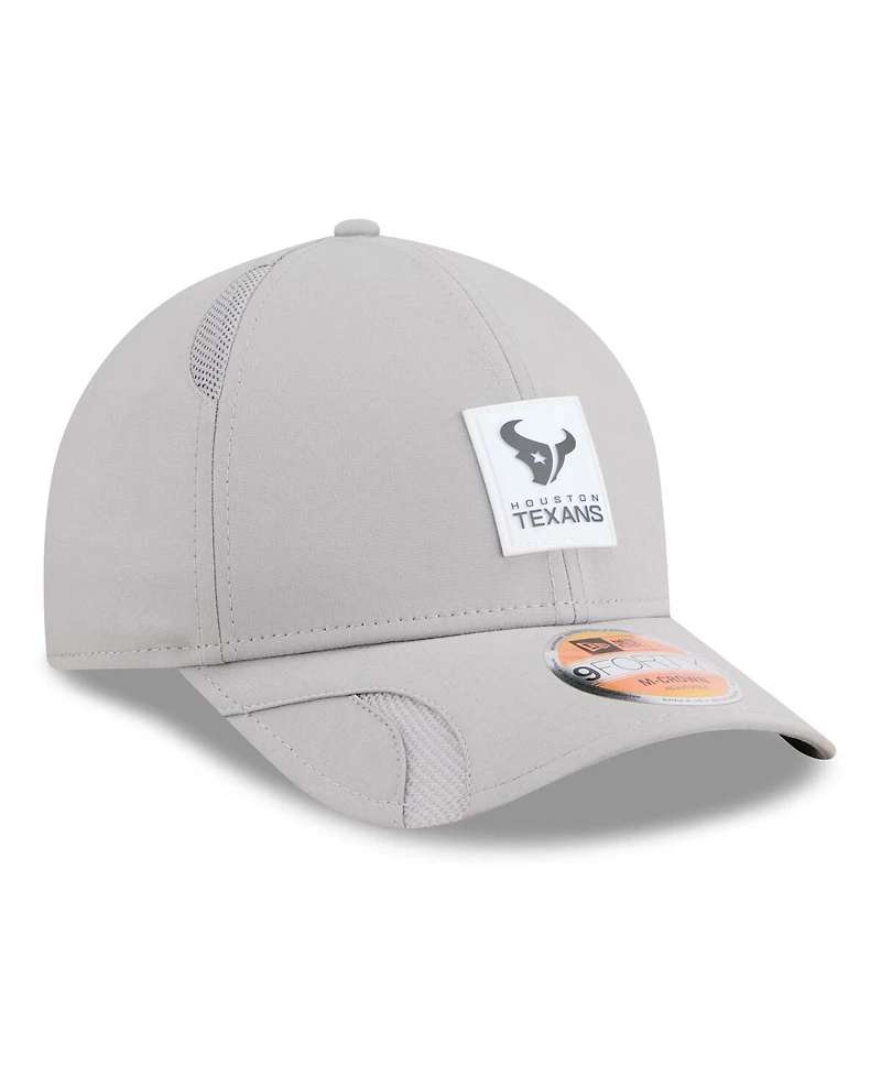 New Era Men's Gray Houston Texans 2025 Sideline M-Crown 9FORTY Adjustable Hat