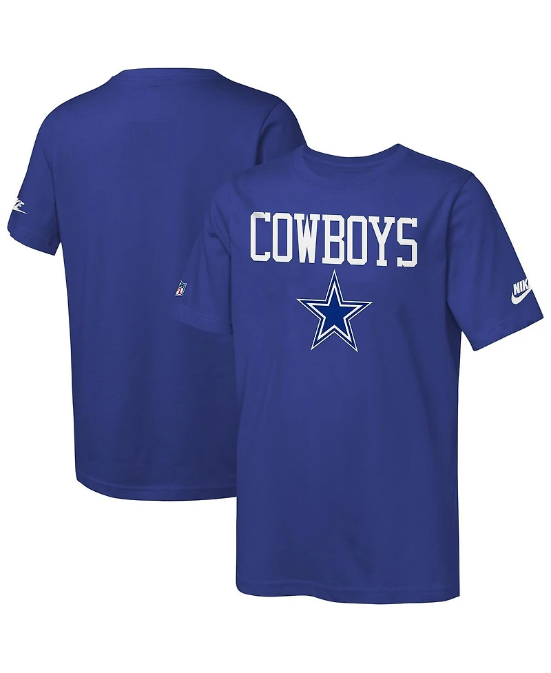 Nike Big Boys and Girls Navy Dallas Cowboys Sideline T-Shirt