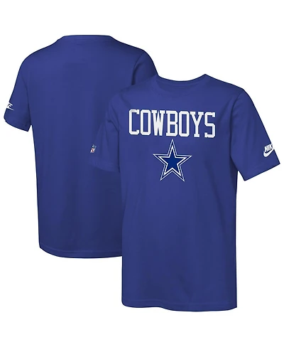 Nike Big Boys and Girls Navy Dallas Cowboys Sideline T-Shirt