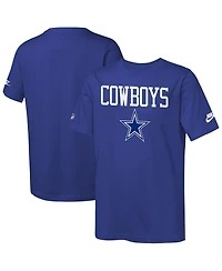 Nike Big Boys and Girls Navy Dallas Cowboys Sideline T-Shirt