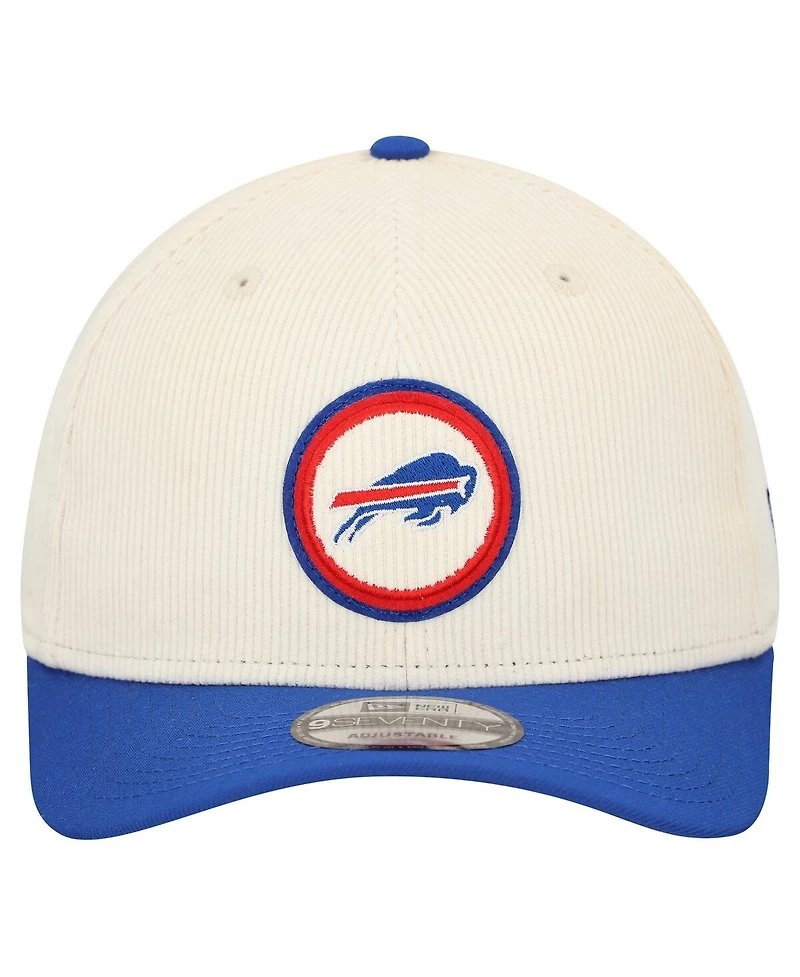New Era Men's Stone Buffalo Bills Loyal Corduroy 9SEVENTY Adjustable Hat