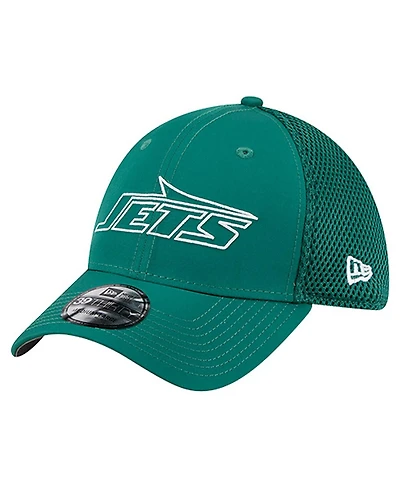 New Era Men's Green New York Jets Outline 39THIRTY Flex Hat