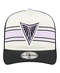New Era Men's and Women's White/Eclipse Black Golden State Valkyries Banner Foam Front 9FIFTY A-Frame Adjustable Trucker Hat