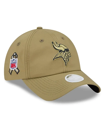 New Era Women's Green Minnesota Vikings 2025 Salute to Service Pony Tail Adjustable Hat