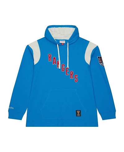 Mitchell & Ness Men's Blue/White New York Rangers Centennial Lightweight Thermal Hoodie