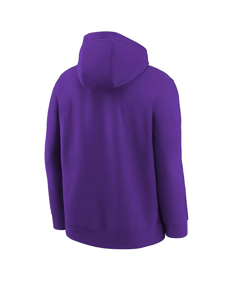 Nike Big Boys and Girls Purple Los Angeles Lakers 2025/26 Club Fleece Practice Hoodie
