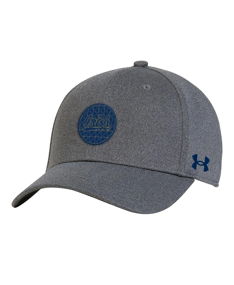 Under Armour Men's Heather Gray Notre Dame Fighting Irish College Essentials 3.0 Blitzing Flex Hat
