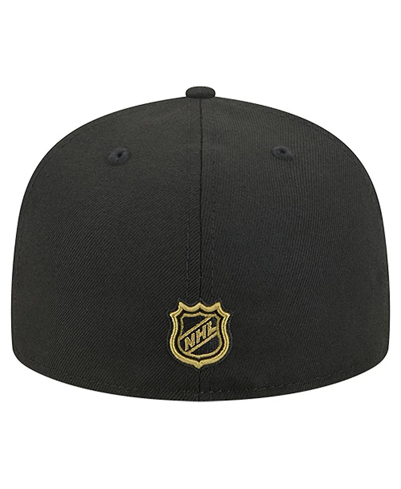 New Era Men's Black York Rangers Military Appreciation Digital Camo Stars 59FIFTY Fitted Hat