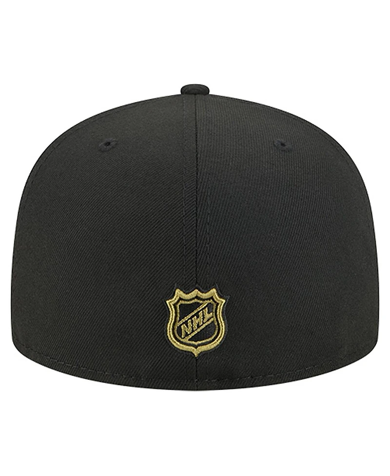 New Era Men's Black Boston Bruins Military Appreciation Digital Camo Stars 59FIFTY Fitted Hat