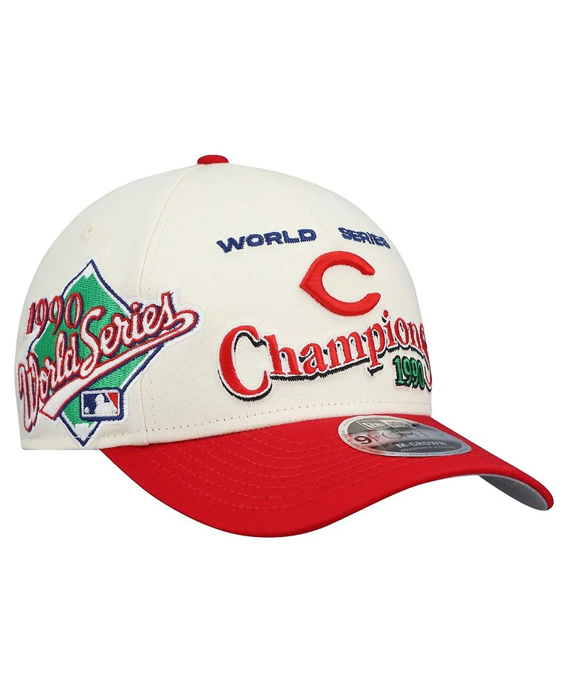 New Era Men's Cream/Red Cincinnati Reds World Series 9FORTY M-Crown Adjustable Hat