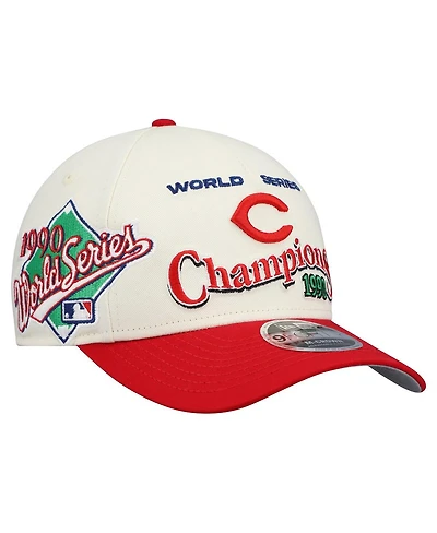 New Era Men's Cream/Red Cincinnati Reds World Series 9FORTY M-Crown Adjustable Hat