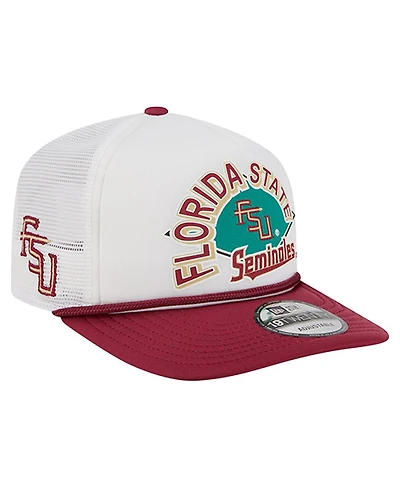 New Era Men's White Florida State Seminoles Diamond 19TWENTY Golfer Adjustable Hat