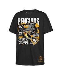Mitchell & Ness Big Boys and Girls Sidney Crosby Black Pittsburgh Penguins Photo Reel Graphic T-Shirt
