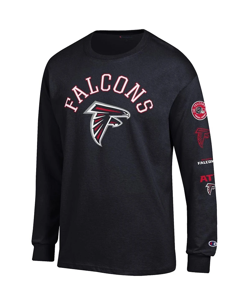Champion Men's Black Atlanta Falcons Seal Long Sleeve T-Shirt