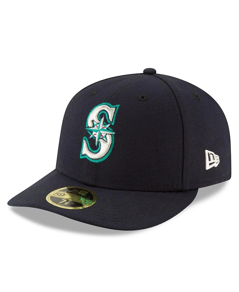 New Era Men's Navy Seattle Mariners 2025 Mlb Postseason Side Patch Low Profile 59FIFTY Fitted Hat