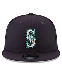 New Era Men's Navy Seattle Mariners 2025 Mlb Postseason Side Patch 9FIFTY Snapback Hat