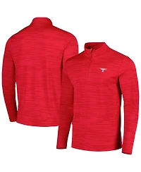 LevelWear Men's Red Tour ship Logo Quarter-Zip Hoodie