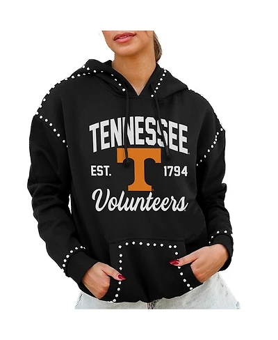 Gameday Couture Women's Black Tennessee Volunteers Studded Pullover Hoodie