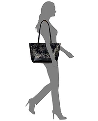 Patricia Nash Meka Bark Leaves Textured Tote Bag