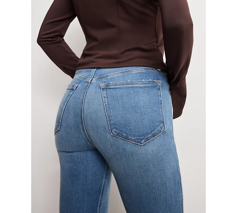 Good American Women's Baggy High-Rise Jeans, Regular and Plus