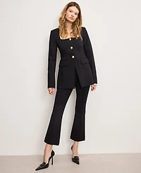 Good American Women's Square Neck Long Sleeve Jacket, Regular and Plus