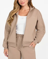 Guess Women's High Neck Full-Zip Sweatshirt